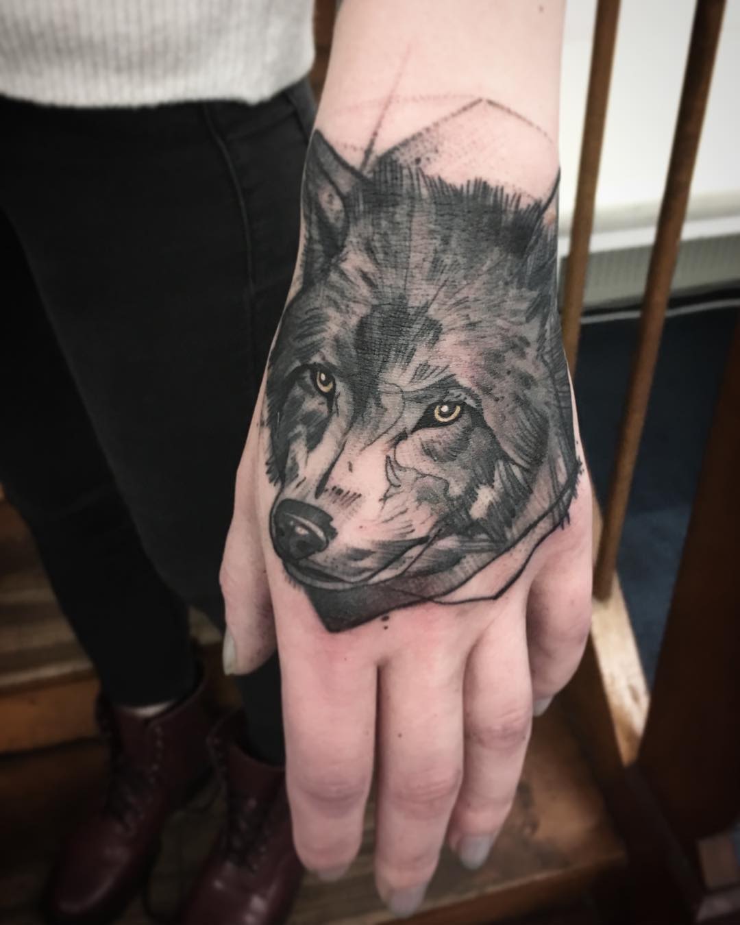 Anki Michler Wolf Tattoo